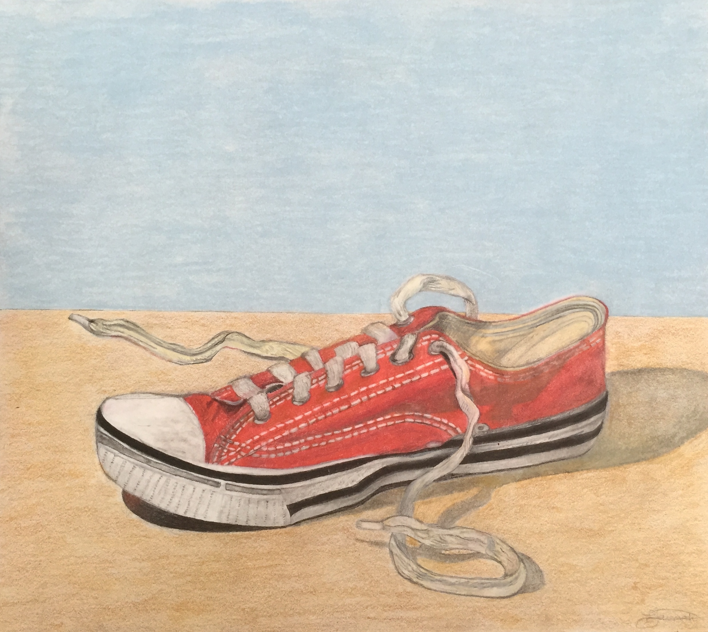 View Image Details Hannah - Sneaker in colored pencil